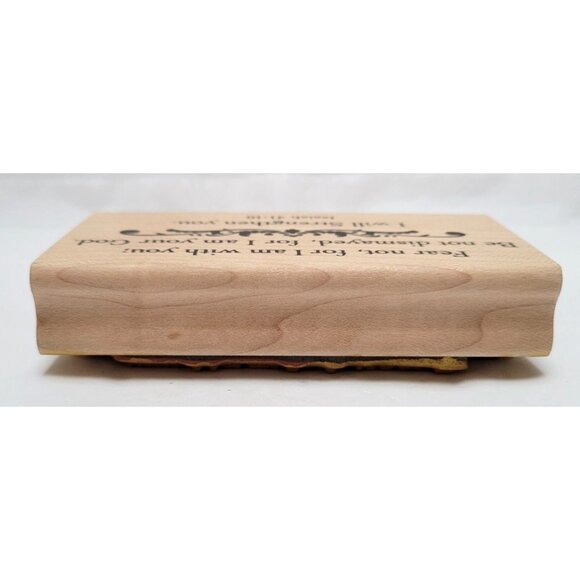 Stampabilities 2008 Isaiah 41:10 Wooden Rubber Stamp Block For Paper Crafts - Picture 4 of 6